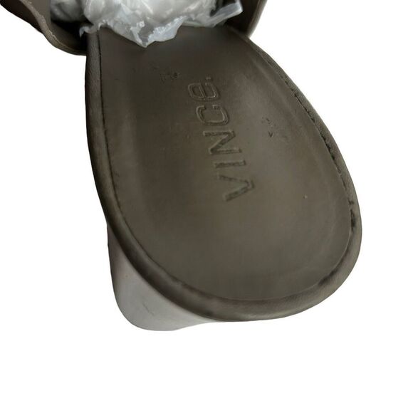 Vince Womens Faye Block Heel Ankle Strap Booties Shoes Gray Leather Size 9.5 - Picture 7 of 11